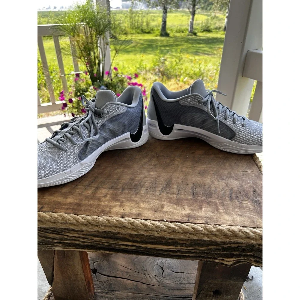Nike Precision 7 Basketball Shoes Gray Black Mens Size 12.5 FQ3837-001